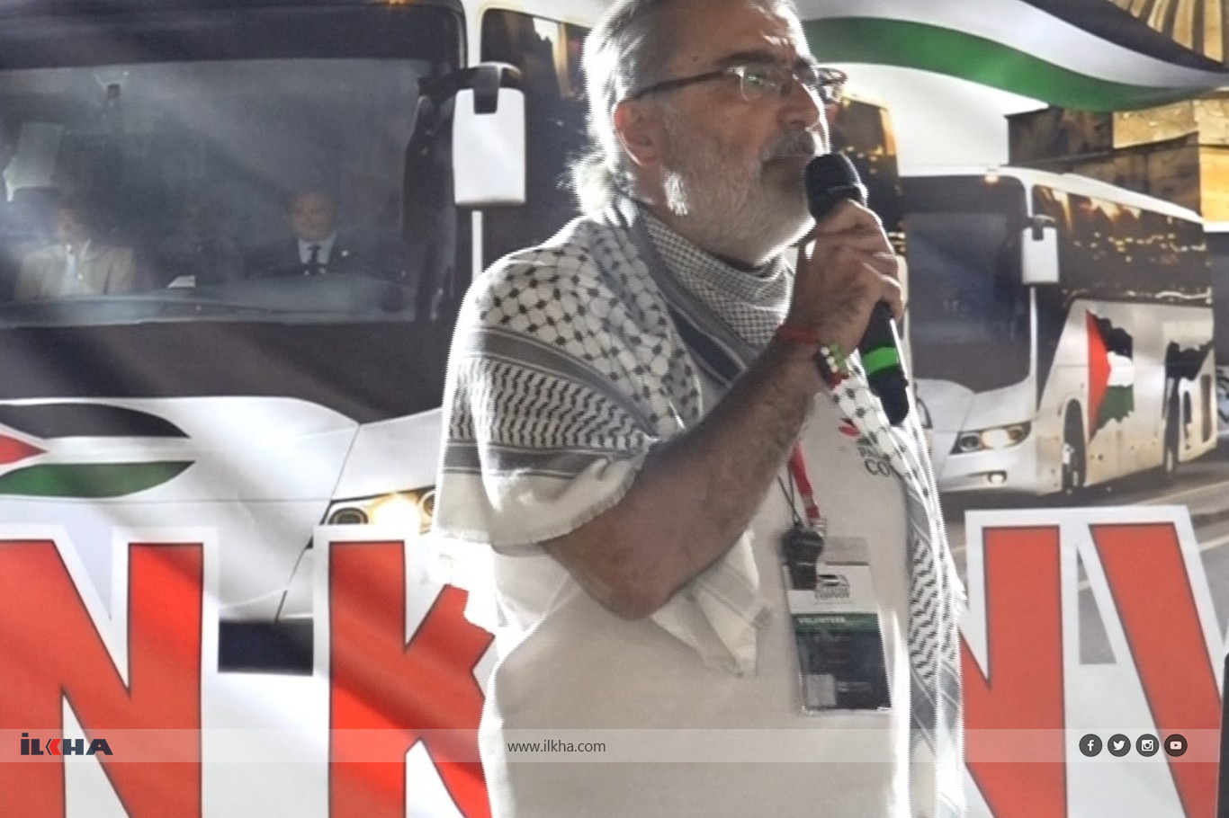 Thousands welcome Palestine Convoy in Mardin with rally in support of Gaza