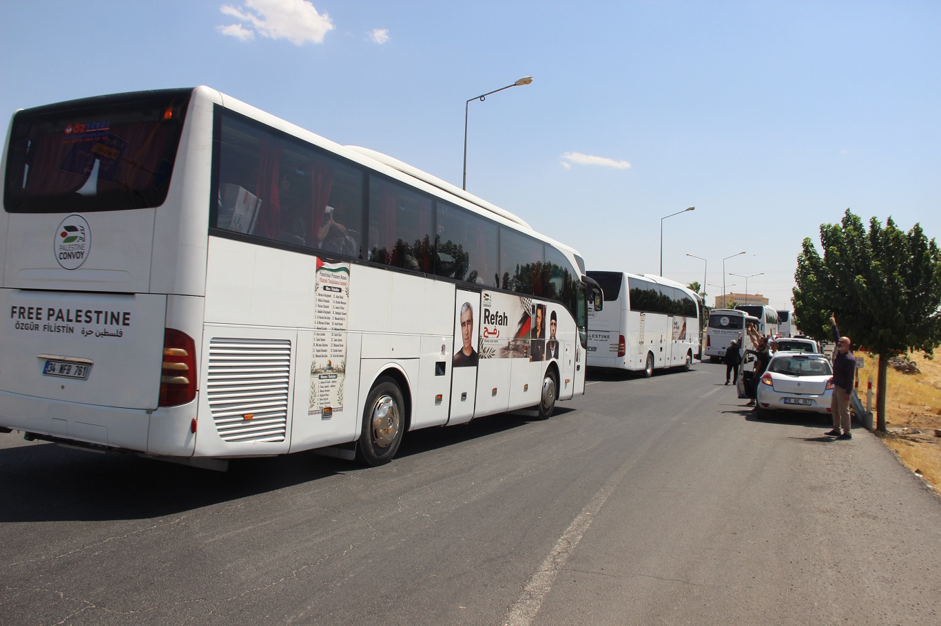 Uluslararası Filistin Konvoyu, Habur Sınır Kapısı’ndan geçiş yaptı