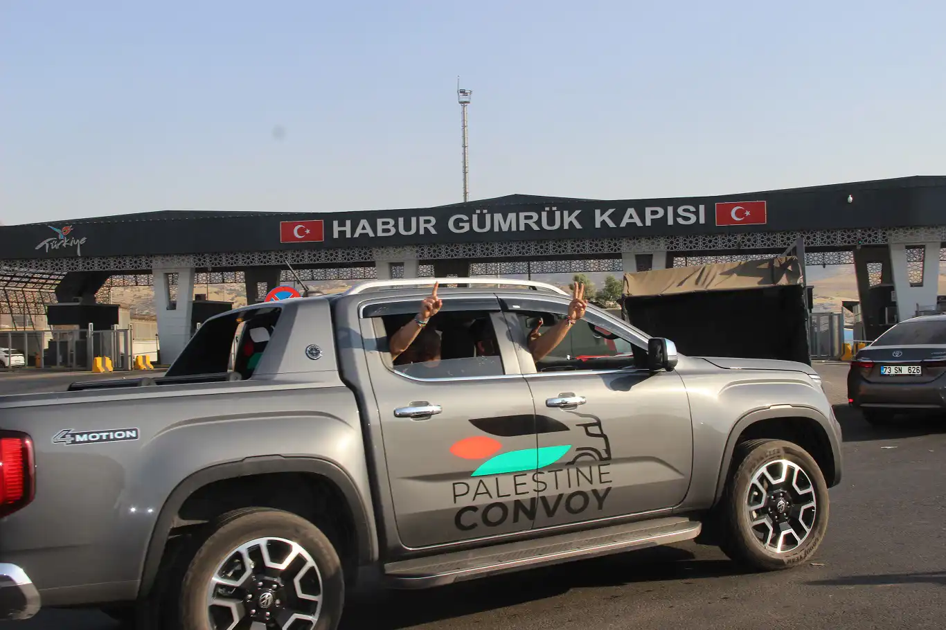 Uluslararası Filistin Konvoyu, Habur Sınır Kapısı’ndan geçiş yaptı