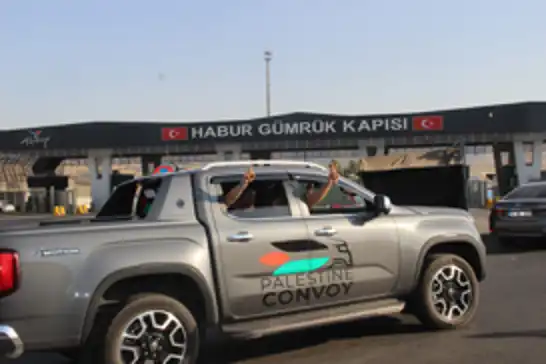 Uluslararası Filistin Konvoyu, Habur Sınır Kapısı’ndan geçiş yaptı