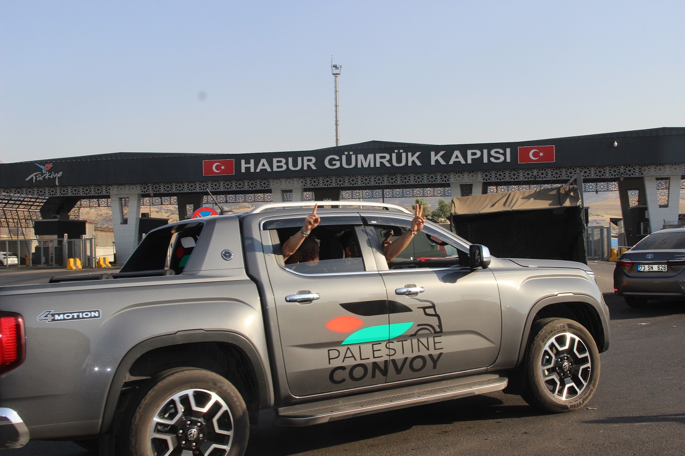 Uluslararası Filistin kara konvoyu, Habur Sınır Kapısı’ndan geçiş yaptı