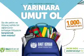 Umut Kervanı'ndan eğitime destek: On binlerce öğrenciye kırtasiye yardımı yapılacak