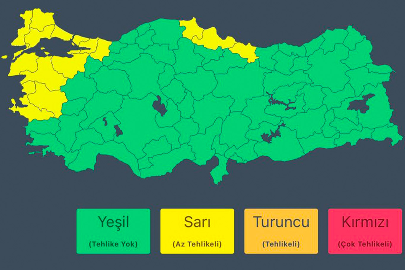 İçişleri Bakanlığından 13 il için kuvvetli rüzgâr ve sağanak uyarısı