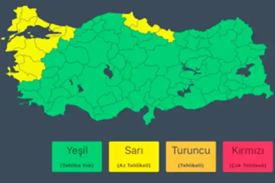İçişleri Bakanlığından 13 il için kuvvetli rüzgâr ve sağanak uyarısı