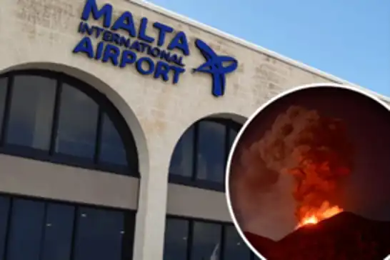 Mount Etna eruption disrupts flights in Italy and Malta