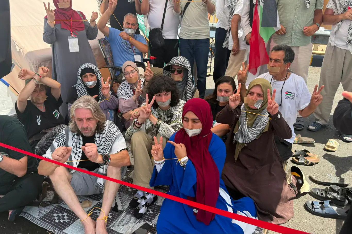 Filistin Konvoyu aktivistleri açlık grevine başladı