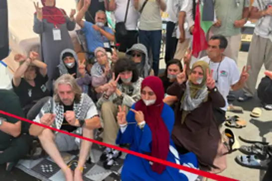 کاروانی فەلەستین دەستی بە مانگرتن لە خواردن کرد