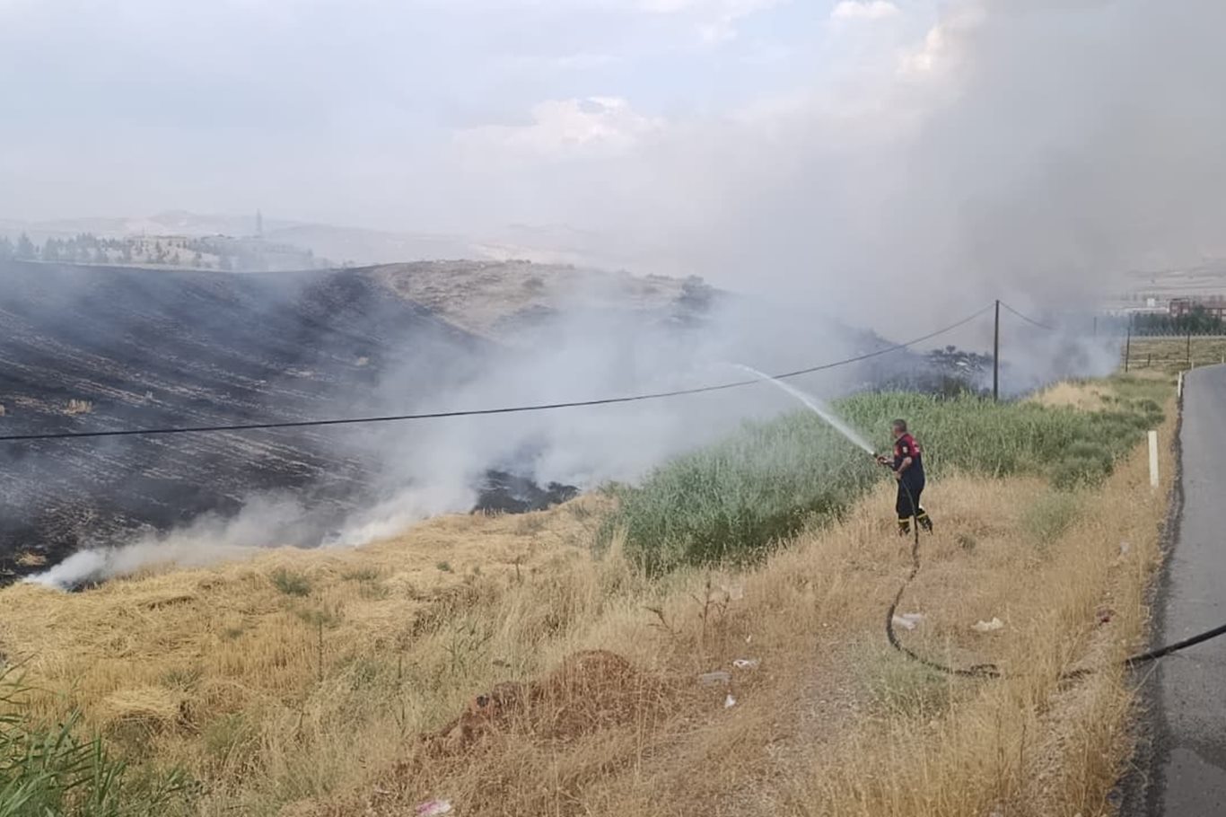 Siirt’te anız yangını: 100 dönümden fazla alan zarar gördü