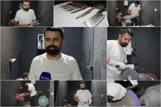 Bıçak bileme ustası Erdem: Profesyonel bileme bıçağın ömrünü uzatıyor