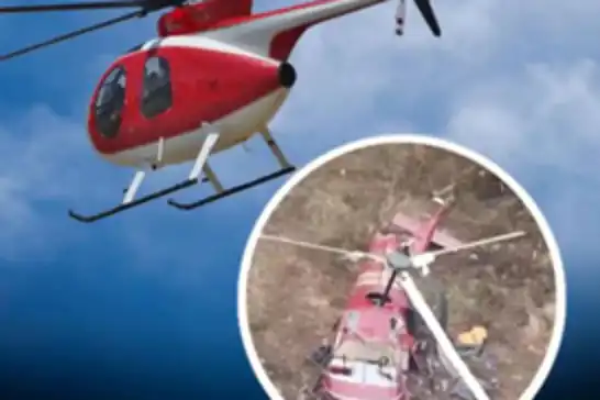 Giresun'da elektrik dağıtım şirketine ait helikopter düştü