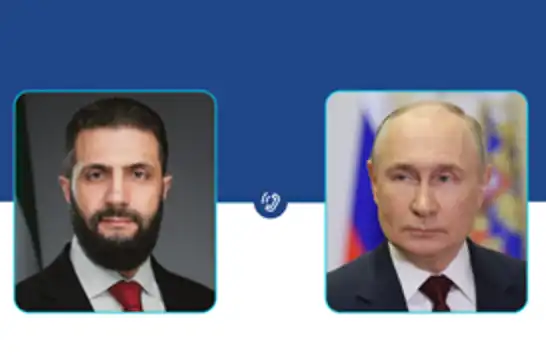 Syrian President al-Sharaa, Putin discuss bilateral ties, regional developments in phone call