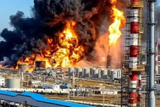 Kazakistan’da petrol rafinerisinde yangın