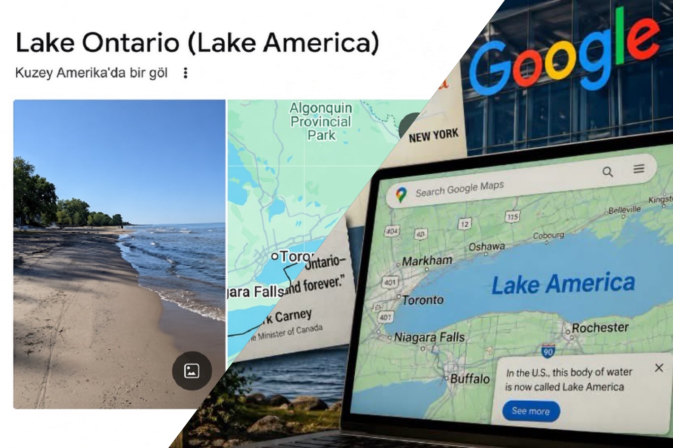 Google Maps renames Lake Ontario ‘Lake America’ for U.S. users
