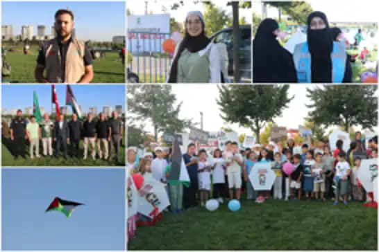 Uçurtmalar Gazeli çocuklar için gökyüzüne bırakıldı