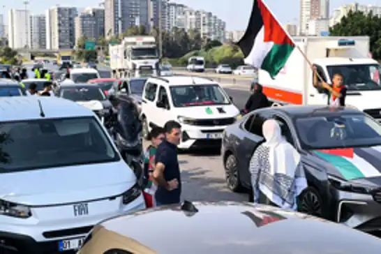 مرسين تنظم فعالية دعم قافلة فلسطين المتجهة لنصرة غزة