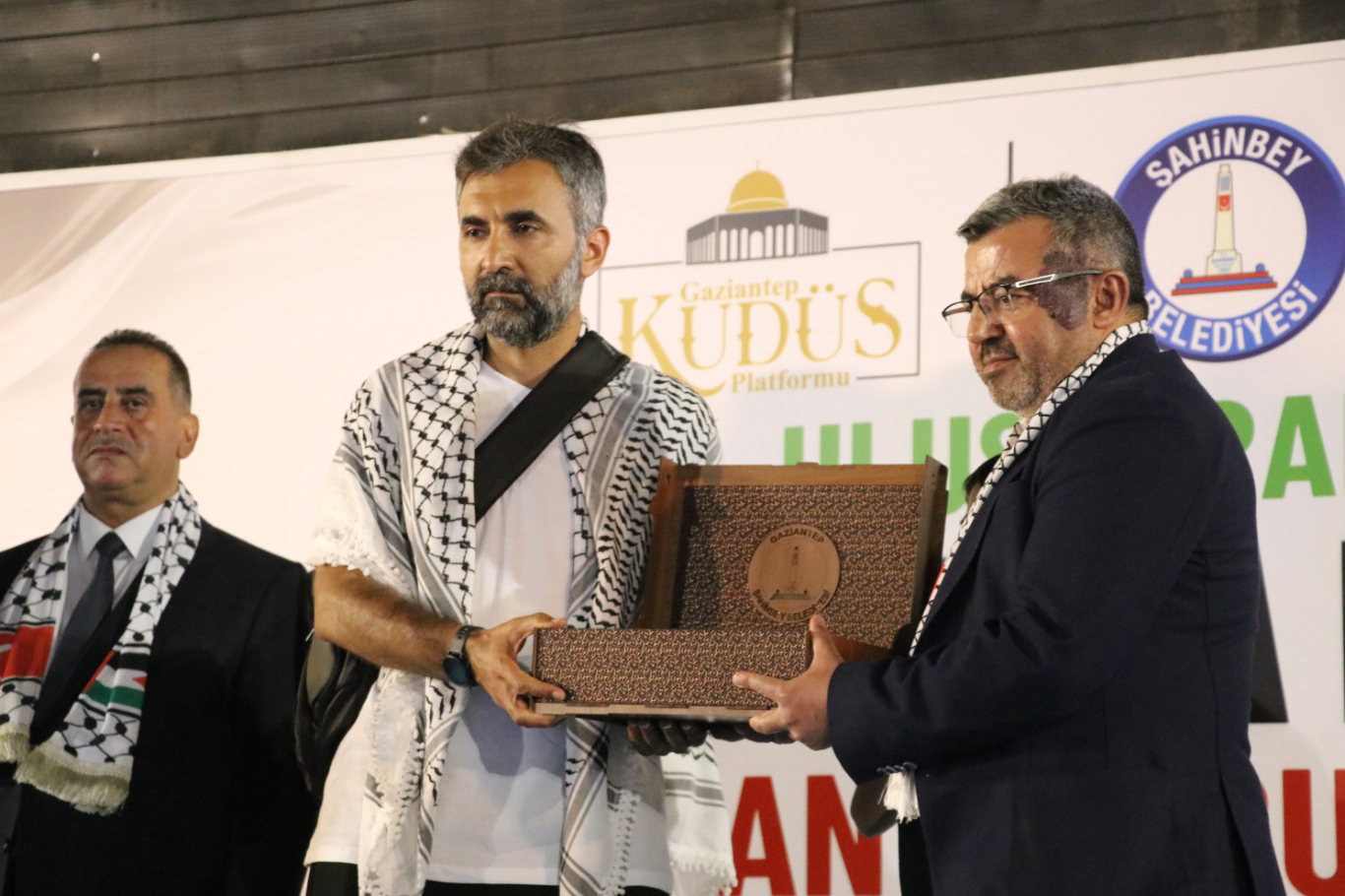 Uluslararası Filistin Vicdan Konvoyu Gaziantep'te mitingle karşılandı