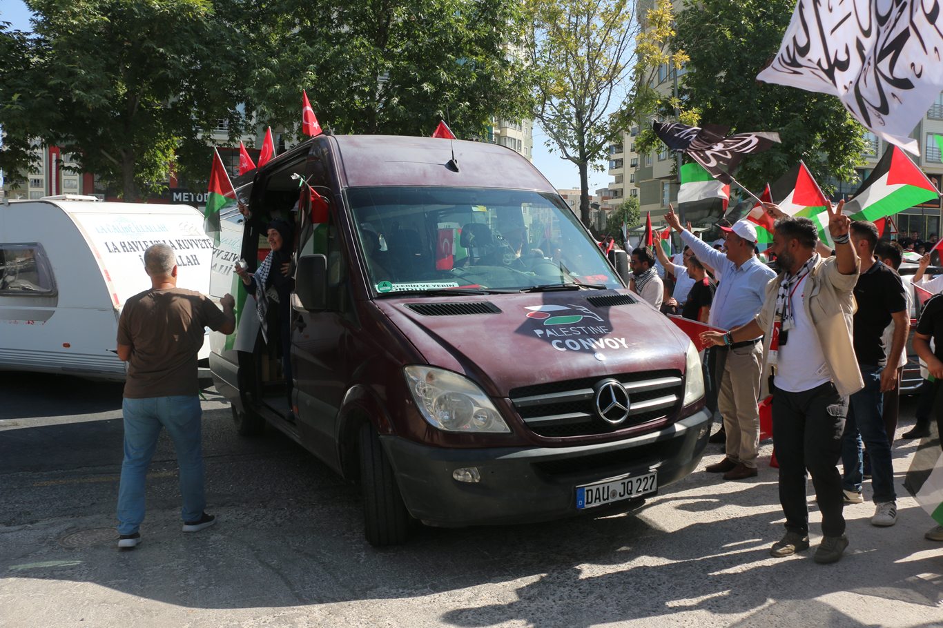 Uluslararası Filistin Konvoyu Şanlıurfa’da karşılandı