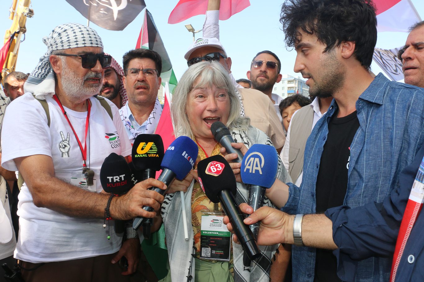Uluslararası Filistin Konvoyu Şanlıurfa’da karşılandı