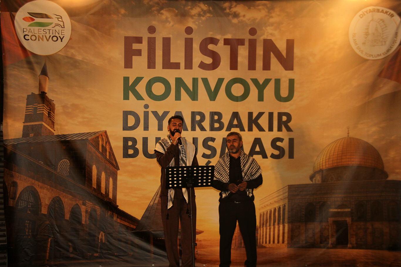 Filistin Konvoyu'nun bu geceki durağı Diyarbakır oldu