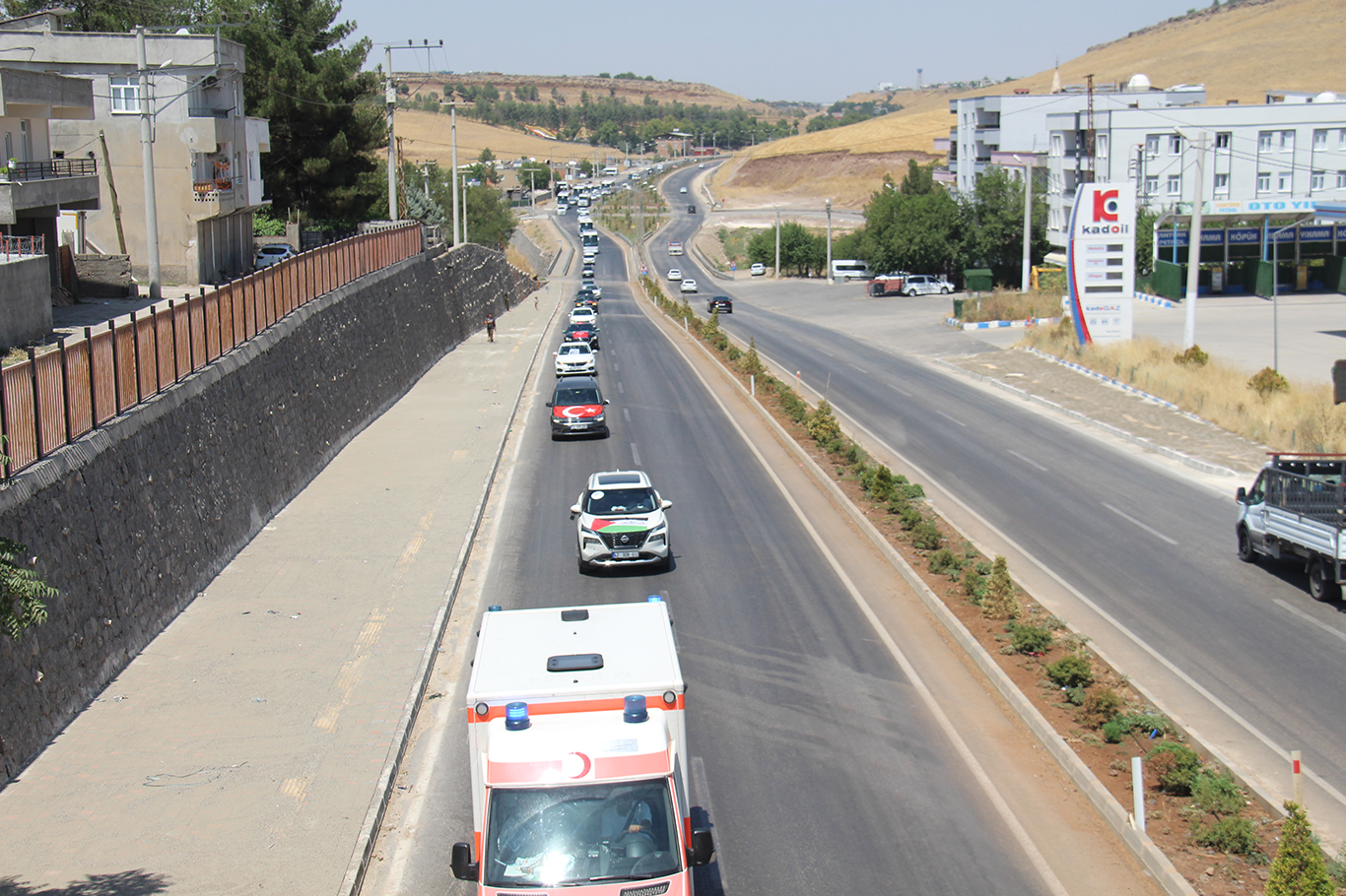 Filistin Konvoyu Diyarbakır’dan Mardin’e uğurlandı