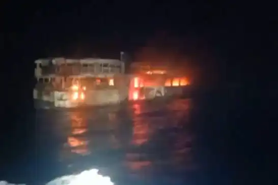 Passenger ferry fire off Philippines leaves five dead, 87 missing