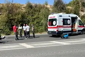Malatya'da minibüs ile çapa motoru çarpıştı: Bir yaralı