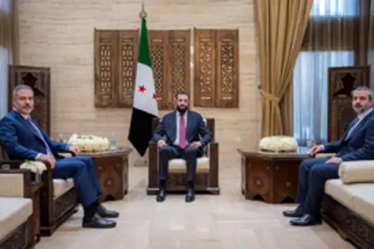 Turkish FM Hakan Fidan meets Syrian President al-Sharaa in Damascus