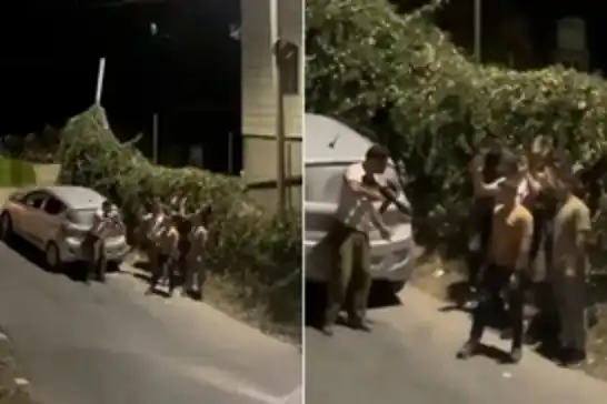 El-Halil'de silahlı Yahudi'den 5 Filistinli çocuğa tehdit
