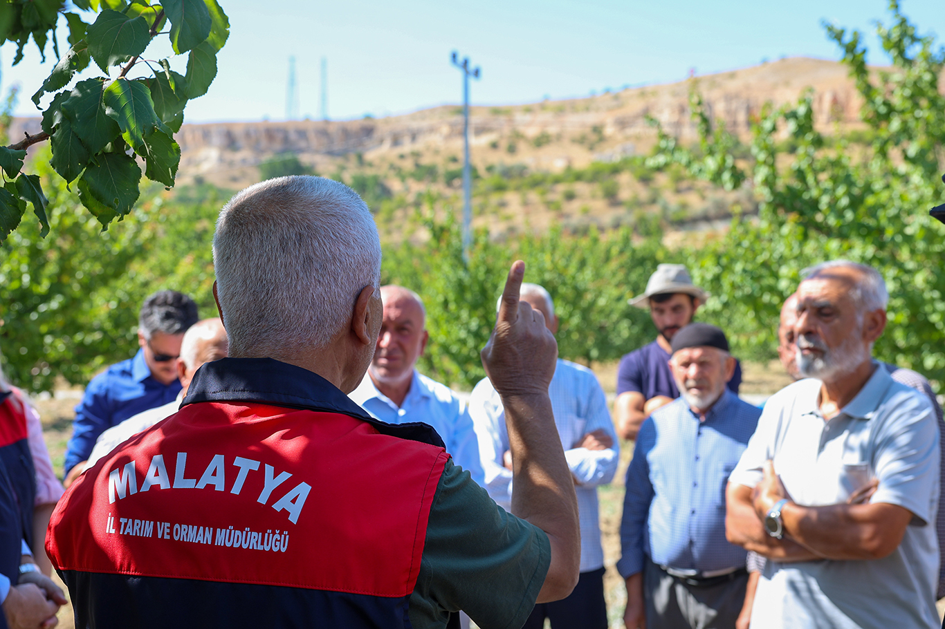 Malatya'da kayısı üreticilerine uygulamalı budama ve gübreleme eğitimi