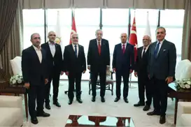 رئيس حزب الهدى يلتقي الرئيس أردوغان في مقر حزب العدالة والتنمية