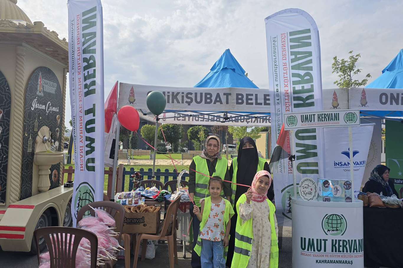 Kahramanmaraş Umut Kervanı Filistinli çocuklar için uçurtma uçurdu