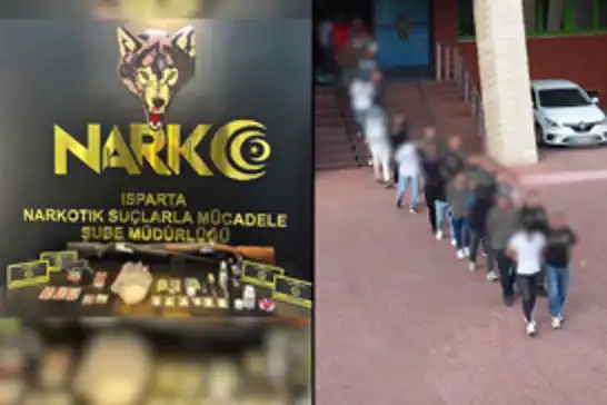 Isparta’da uyuşturucu operasyonu: 30 şüpheli hakkında adli işlem başlatıldı