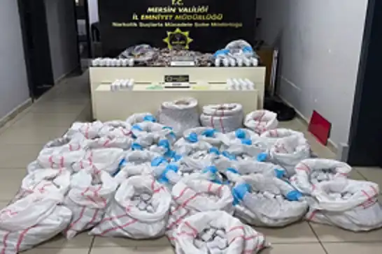 Mersin’de panelvandan 256 bin 900 sentetik hap çıktı: 4 gözaltı