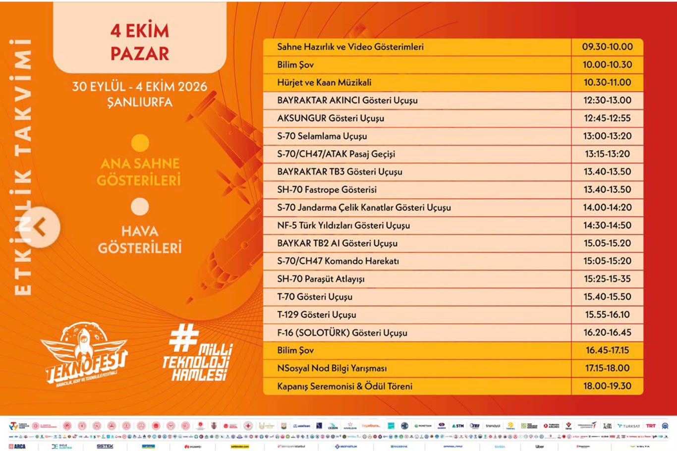 TEKNOFEST Şanlıurfa'da kapılarını açıyor: İşte gün gün etkinlik takvimi