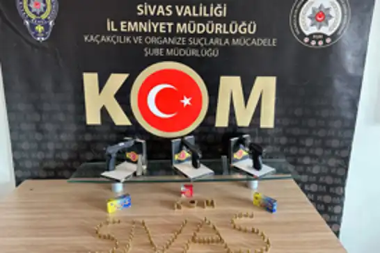 Sivas merkezli 4 ilde silah operasyonu: 2 şüpheli tutuklandı