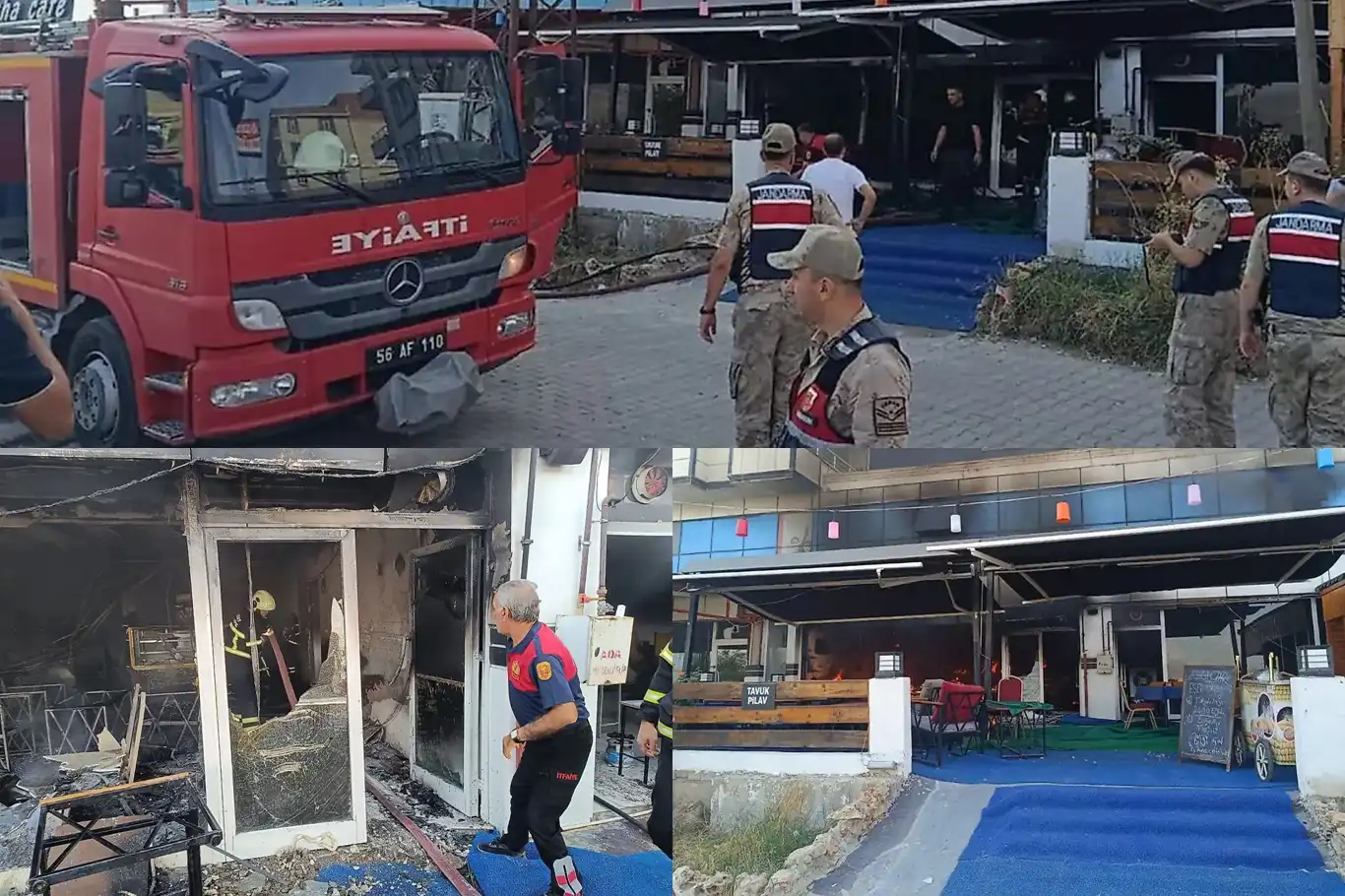 Siirt’te kafede yangın