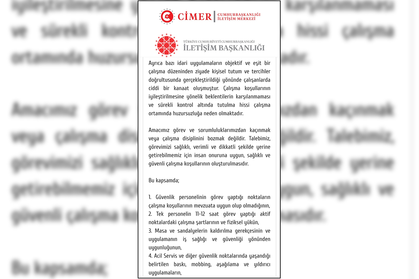 Diyarbakır'da hastane güvenliğinden CİMER'e "mobbing" şikâyeti