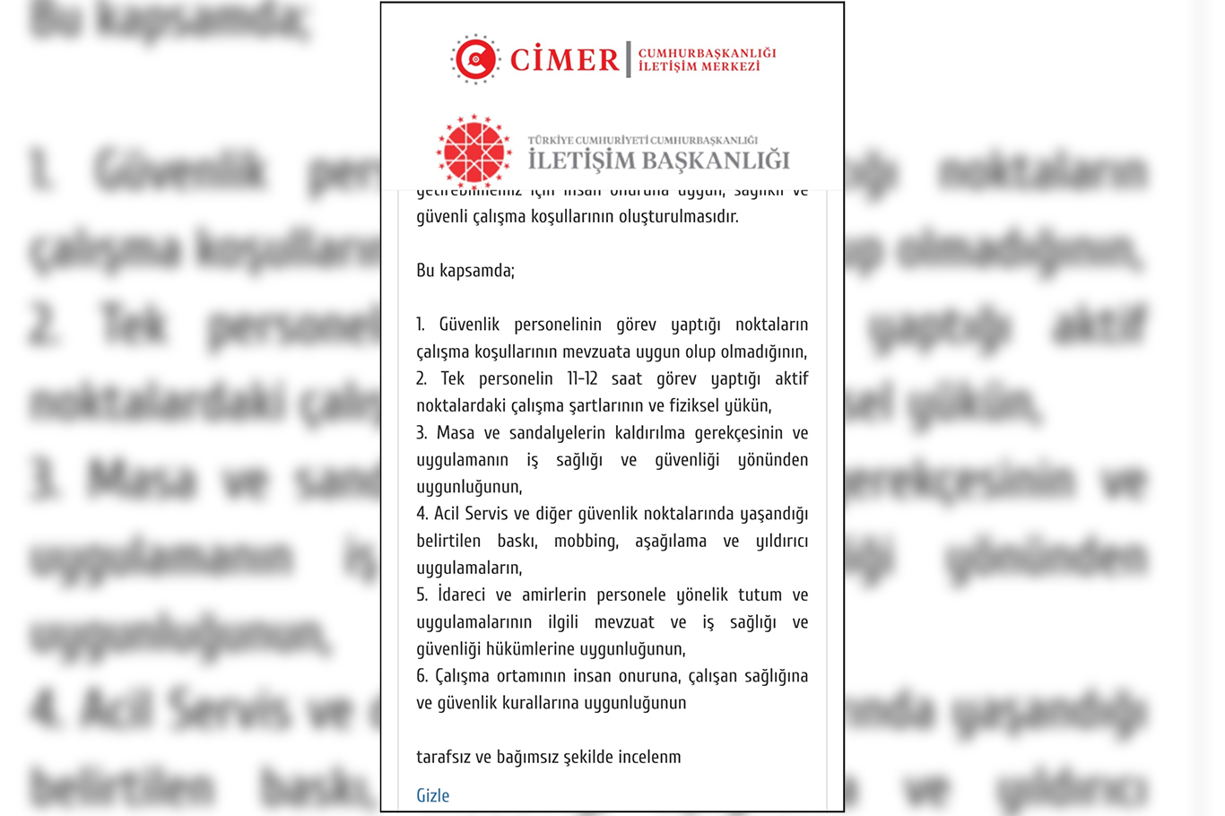 Diyarbakır'da hastane güvenliğinden CİMER'e "mobbing" şikâyeti