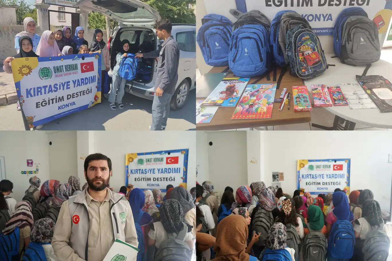 Konya Umut Kervanı’ndan yetim ve muhtaç ailelerin çocuklarına eğitim desteği