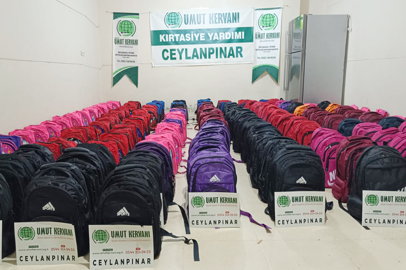 Ceylanpınar Umut Kervanından öğrencilere kırtasiye desteği