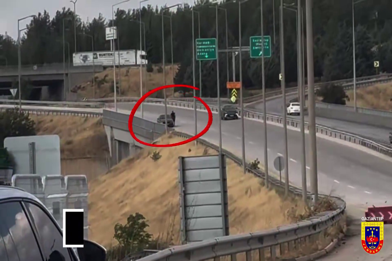 Gaziantep'te otoyolda drone destekli trafik denetimi