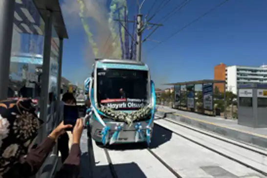 Konya'da şehir hastanesi tramvay hattının ilk etabı hizmete açıldı
