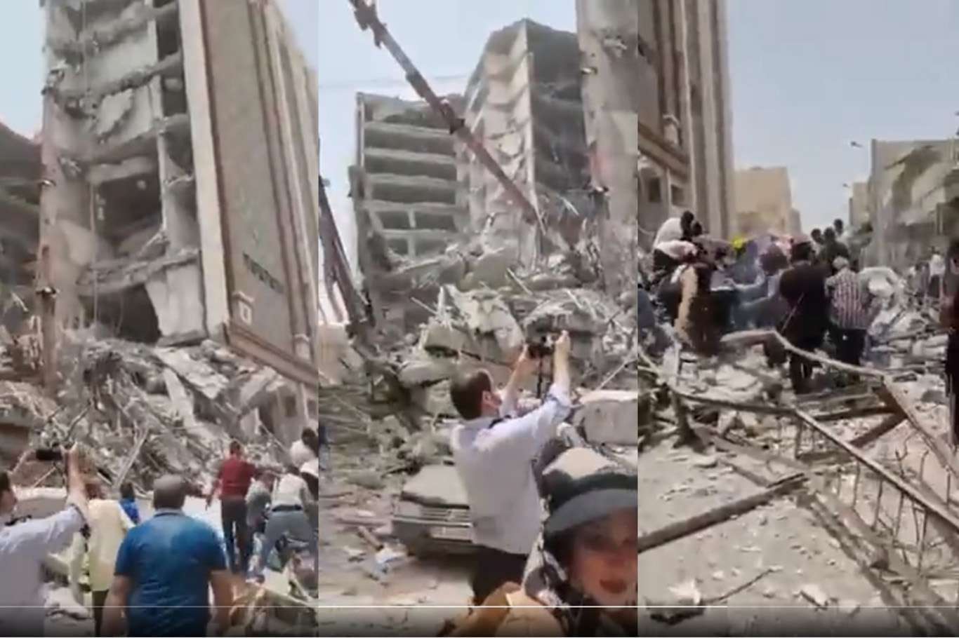 At least 1 killed, 4 injured in 10-story building collapse in Iran's Abadan