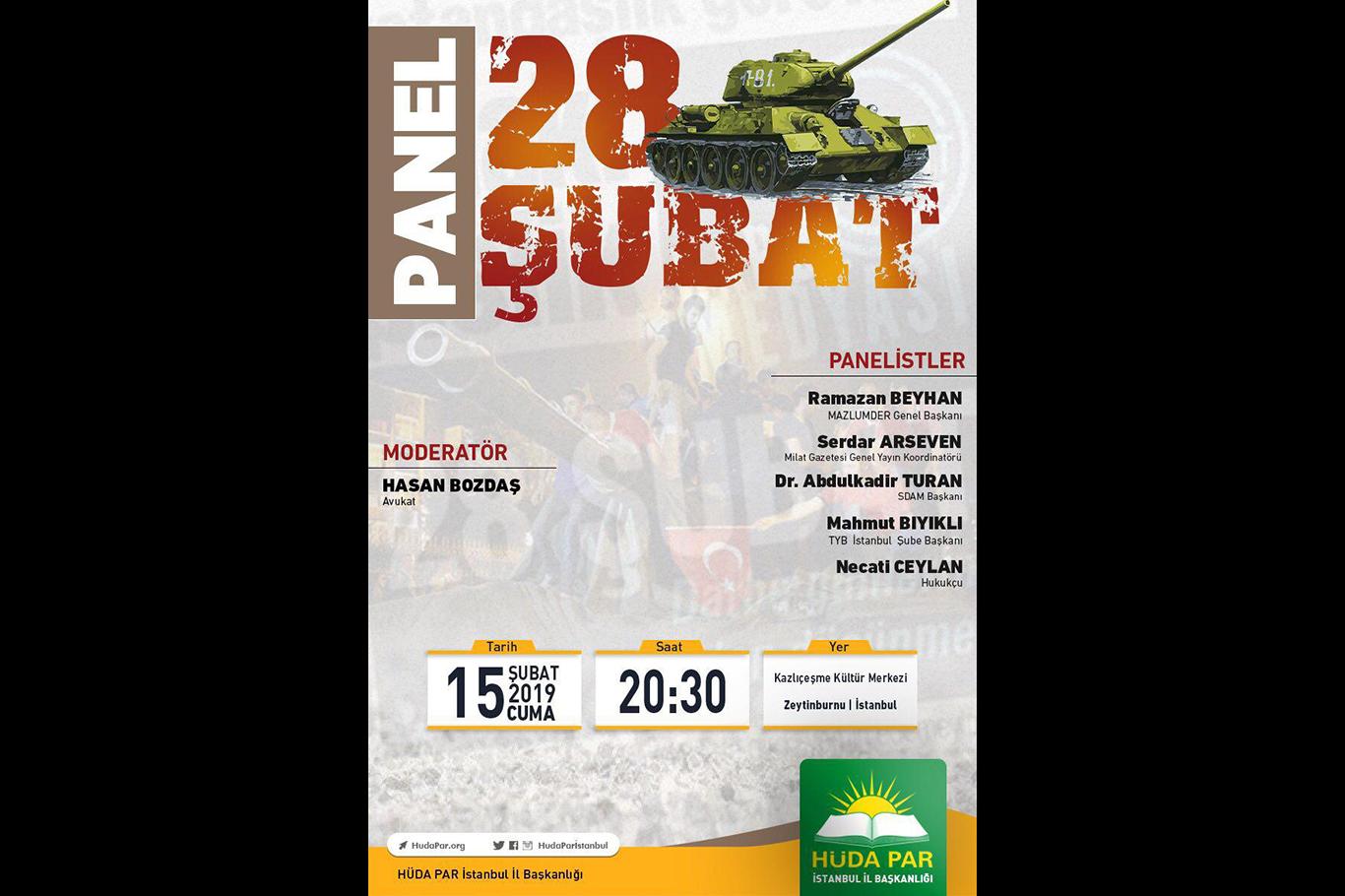 28 Şubat darbesi panel ile anlatılacak