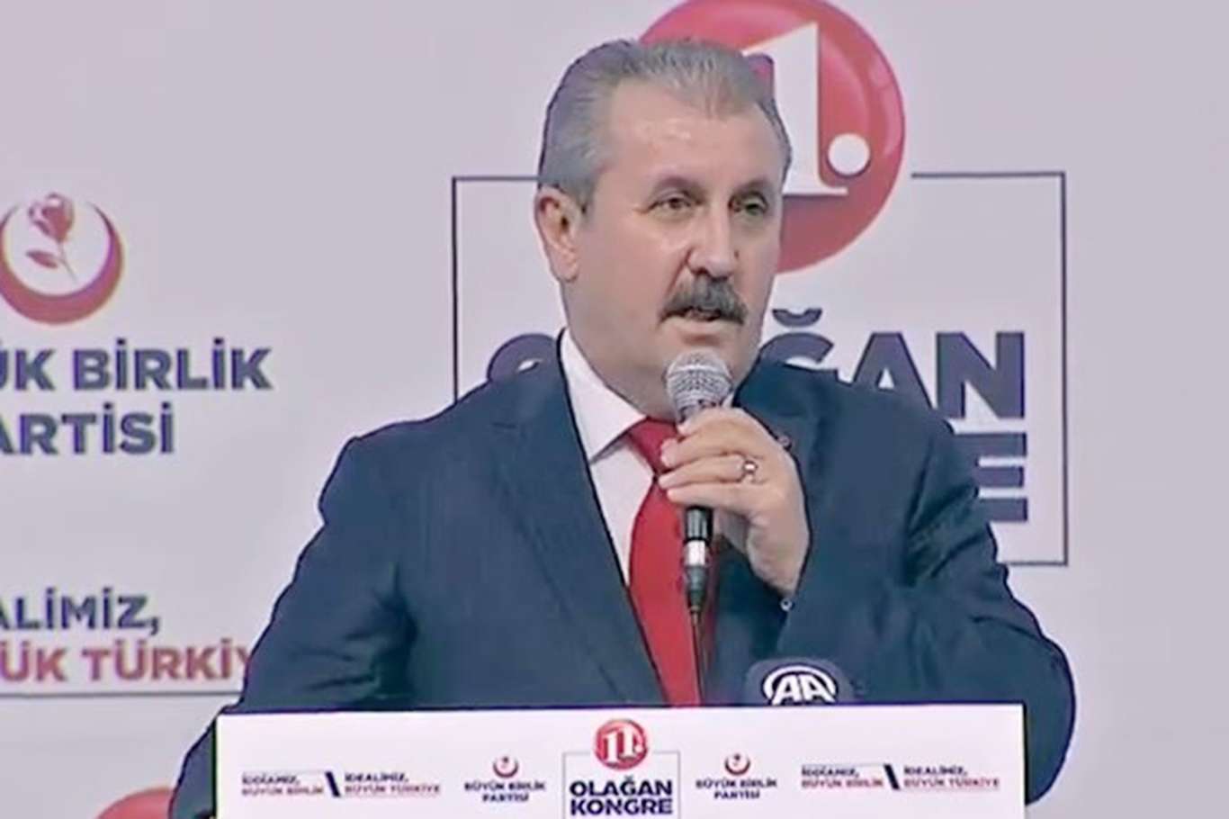 BBP'nin 11'inci Olağan Kurultayı yapıldı, Destici yeniden genel başkan seçildi