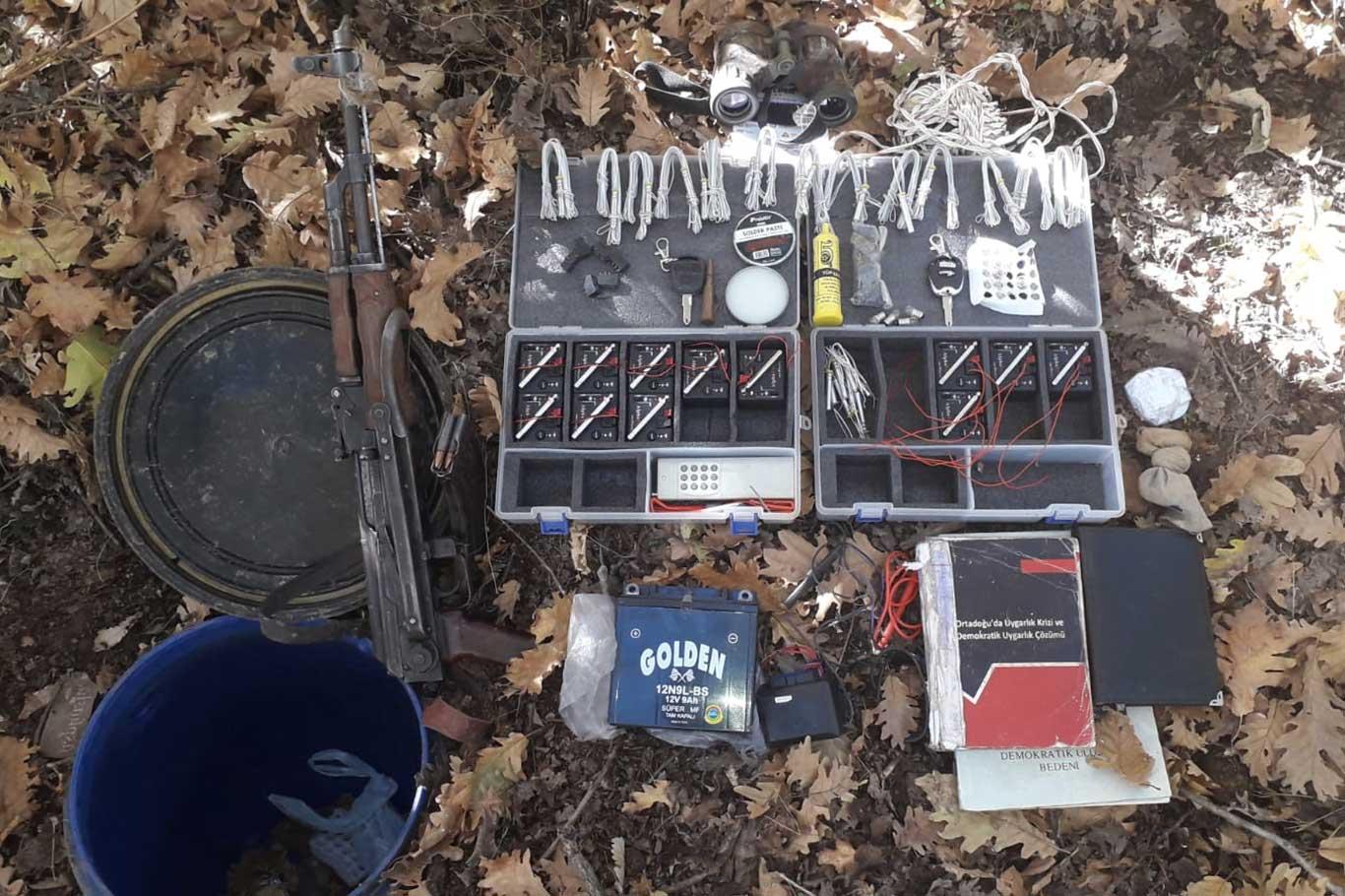 Bingöl'de PKK'ye ait mühimmat ele geçirildi