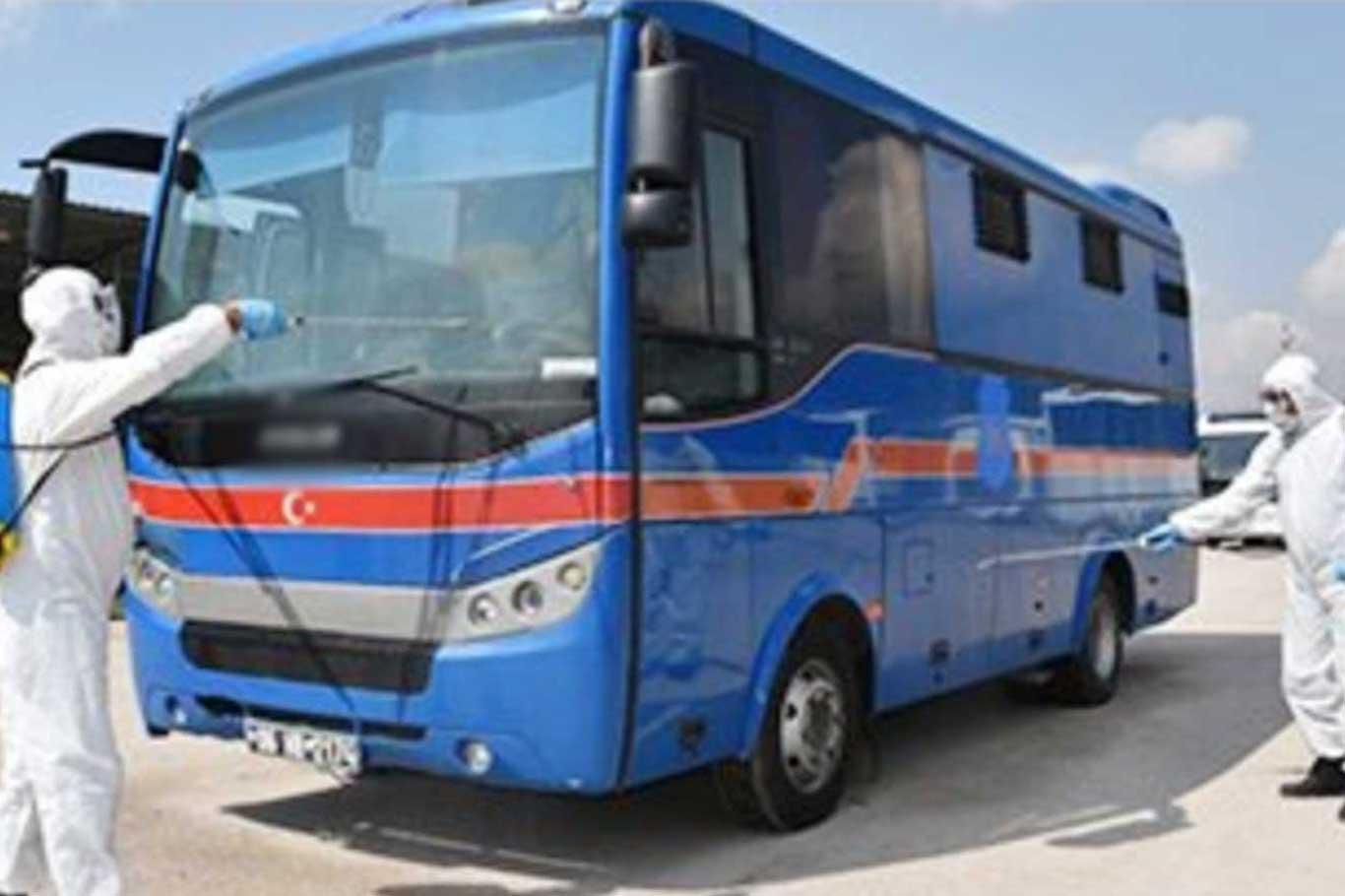 Cezaevleri, ring ve servis araçları dezenfekte ediliyor