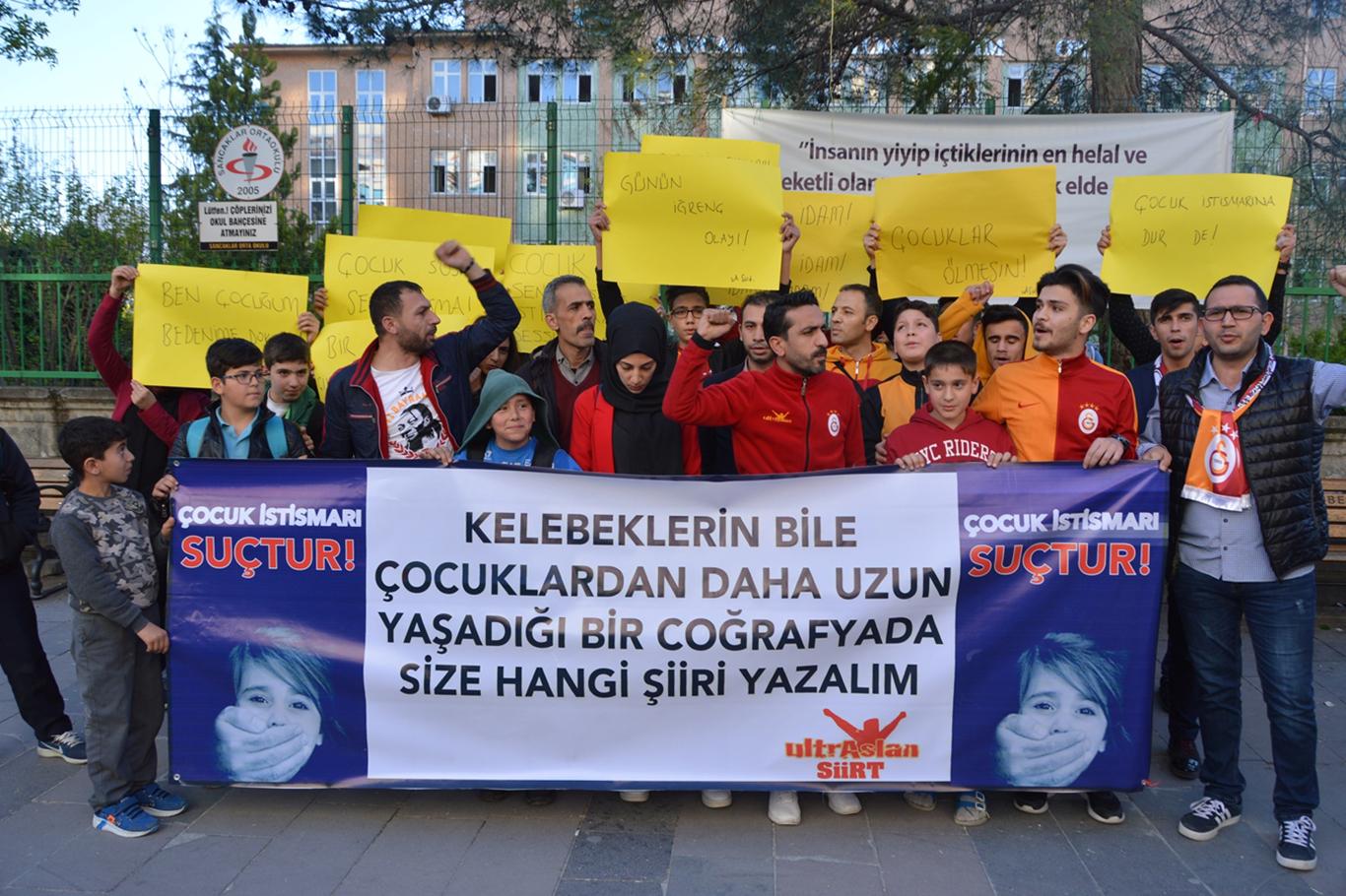 Çocuk istismarına tepki amacıyla basın açıklaması düzenlendi 
