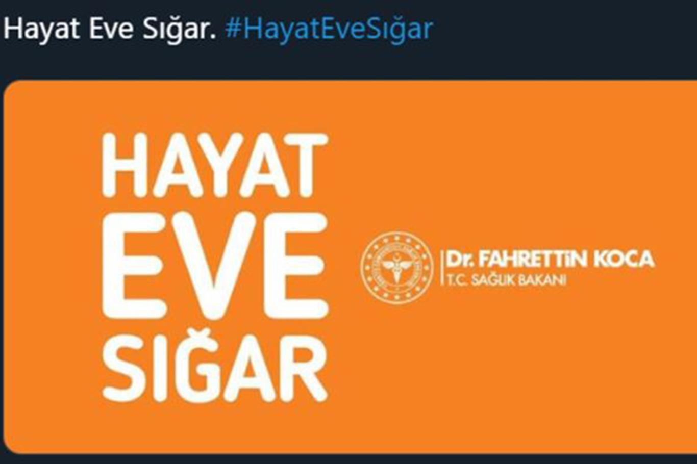 Coronavirus ile mücadele için başlatılan ‘Hayat Eve Sığar’ kampanyasına destek artıyor