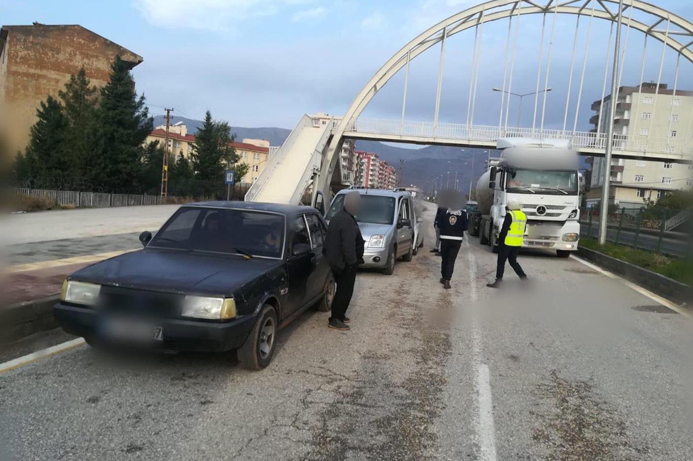 Drone ile trafik denetimi yapıldı